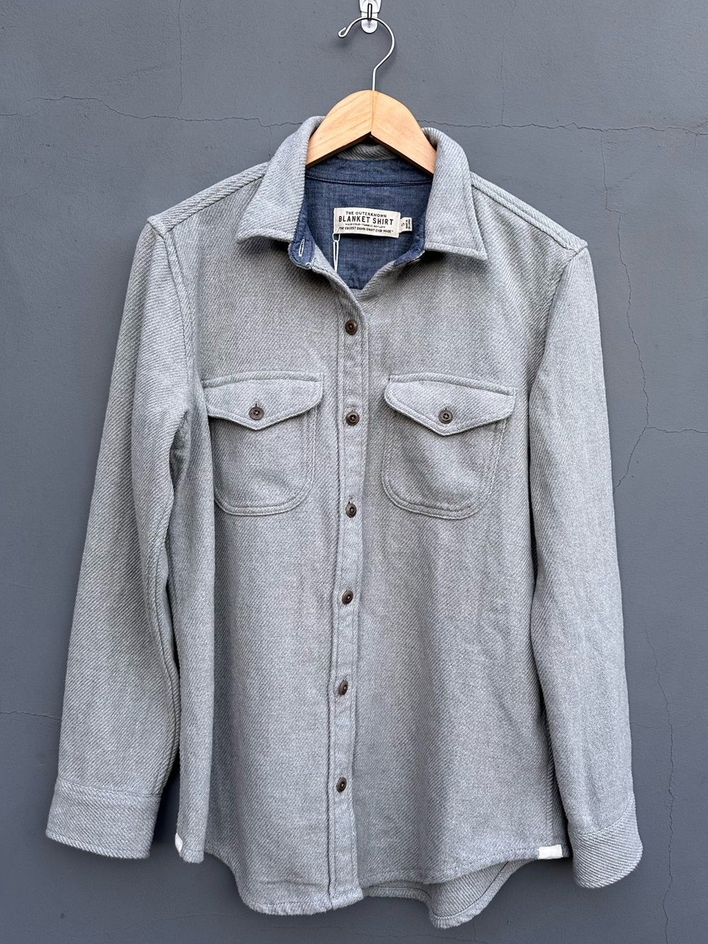 Outerknown Women’s Blanket Shirt Heather Grey Small